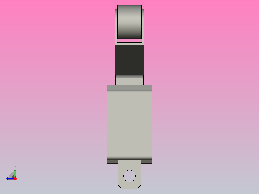 微型限位开关右视图