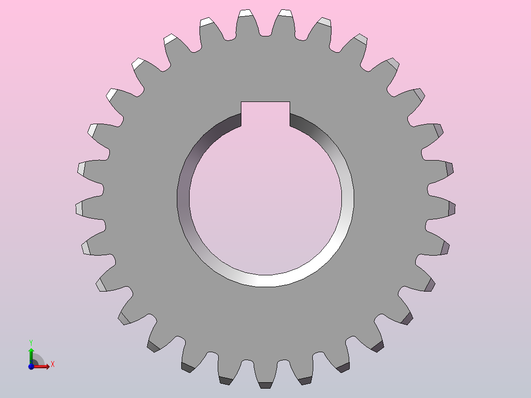圆柱齿轮29×2前视图
