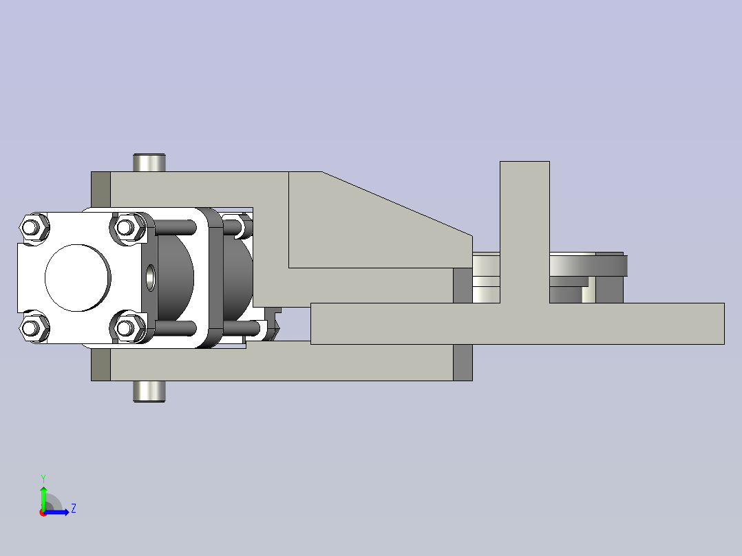 扣合机构左视图