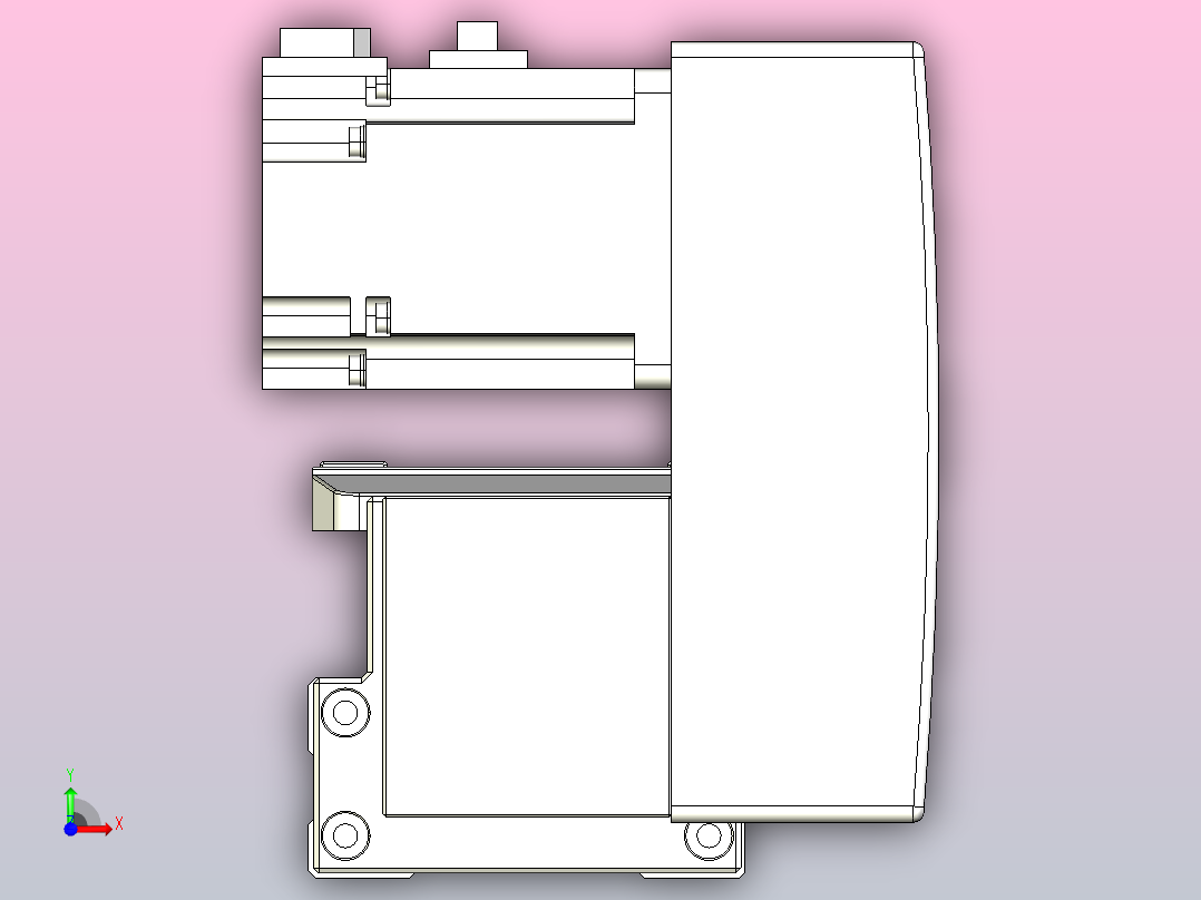 皮带直线轴双滑块型TPA-GCBS-80-P60-L500-RU-M20-N3前视图