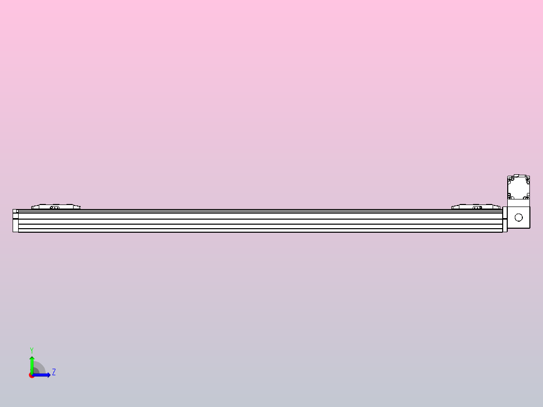皮带直线轴双滑块型TPA-GCBS-80-P60-L500-RU-M20-N3左视图