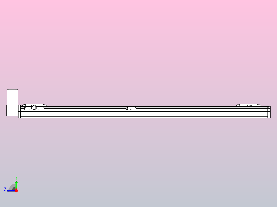 皮带直线轴双滑块型TPA-GCBS-80-P60-L500-RU-M20-N3右视图
