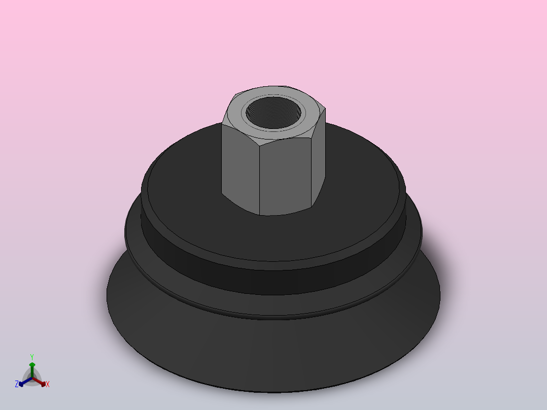 PS-J-F(φ15~φ50)真空吸盘[PS-50-J-F-N]主视图