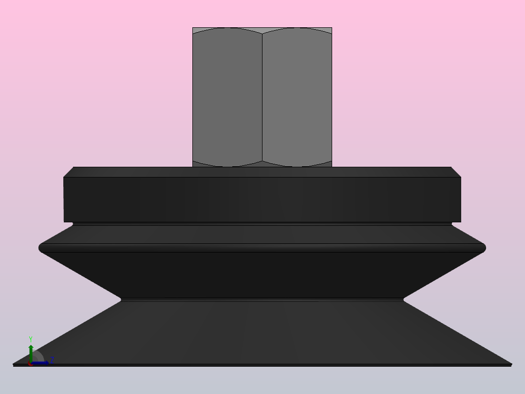 PS-J-F(φ15~φ50)真空吸盘[PS-50-J-F-N]左视图