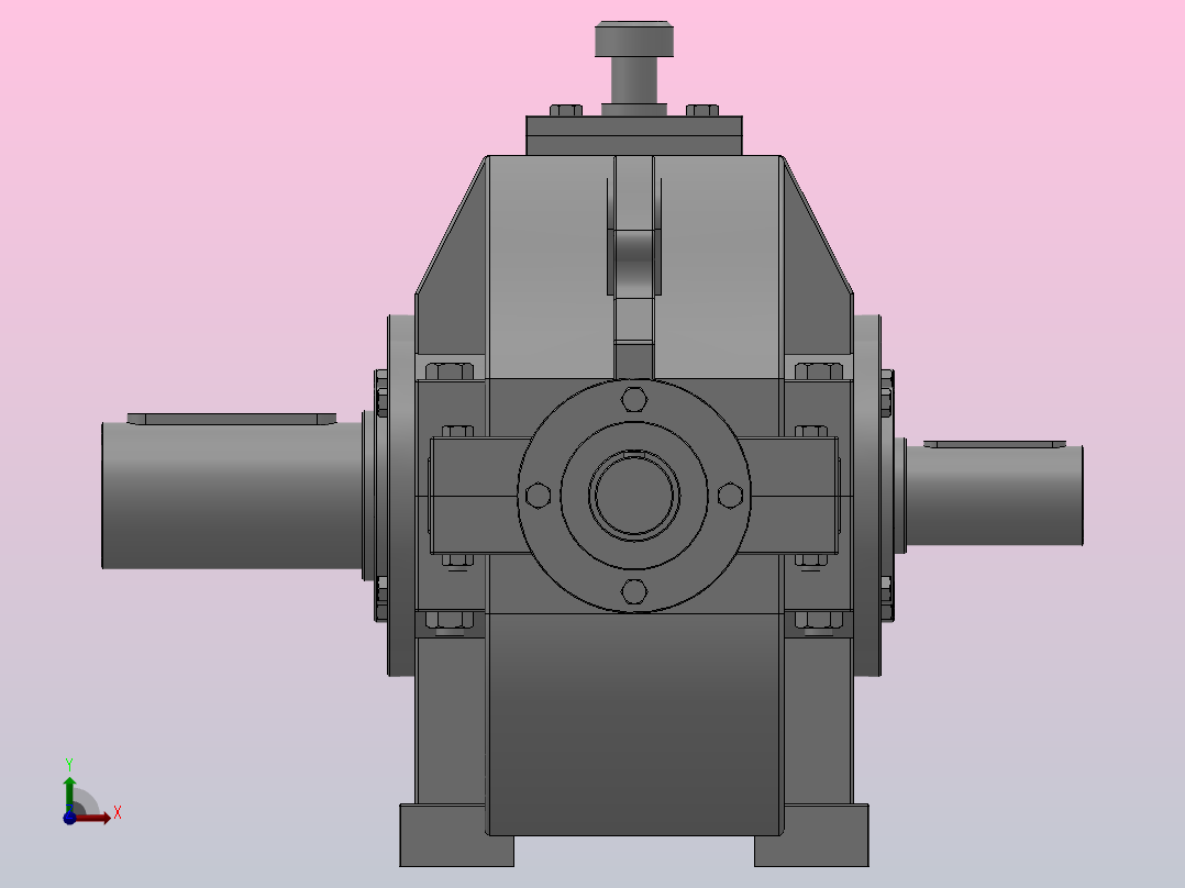 DBY型圆锥圆柱齿轮减速器[DBY315-4 S]前视图