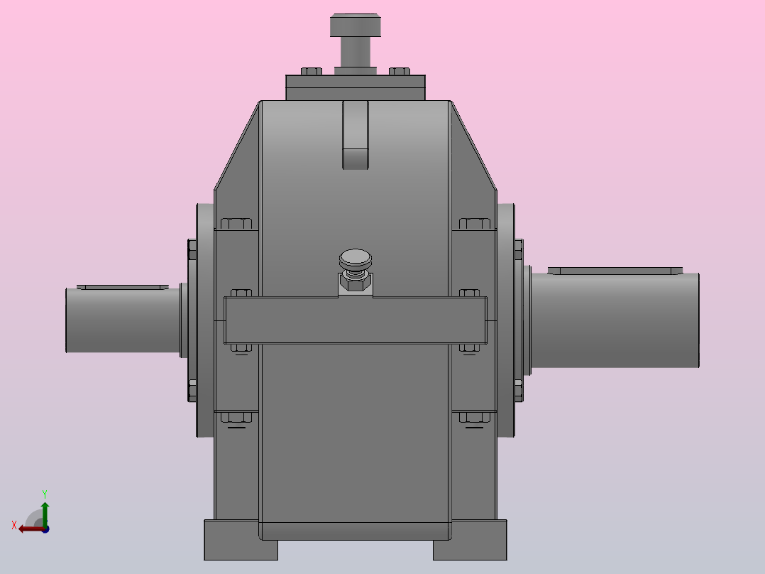 DBY型圆锥圆柱齿轮减速器[DBY315-4 S]后视图