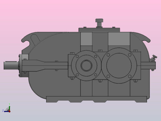 DBY型圆锥圆柱齿轮减速器[DBY315-4 S]右视缩略图