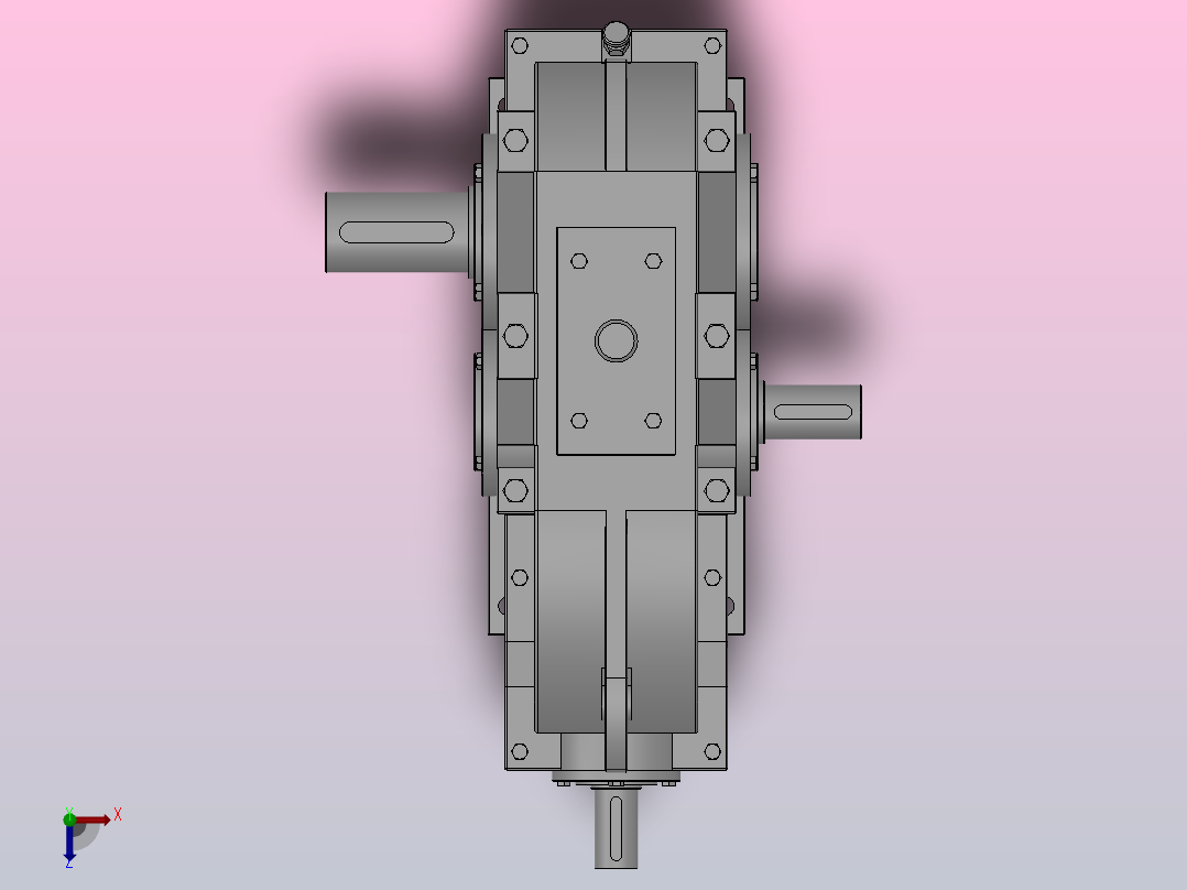 DBY型圆锥圆柱齿轮减速器[DBY315-4 S]俯视图