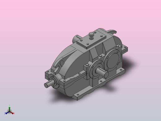 DBY型圆锥圆柱齿轮减速器[DBY315-4 S]正等轴测缩略图