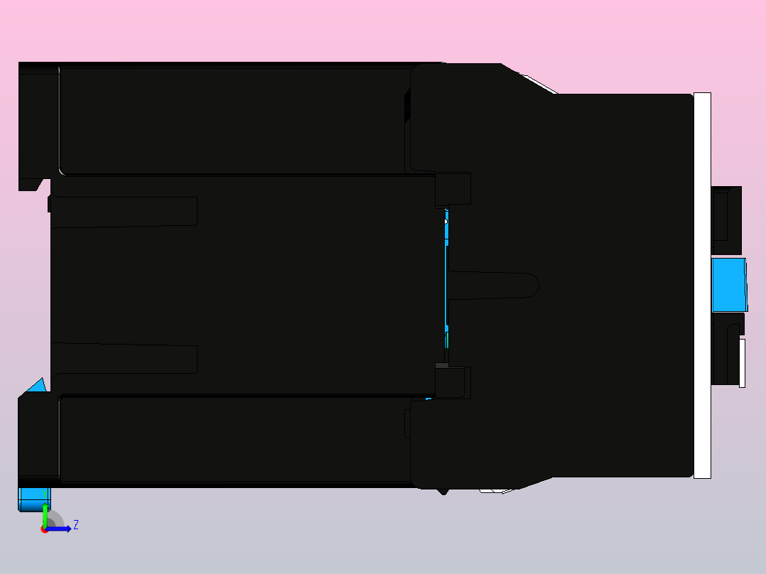 NC1-18Z交流接触器三维模型202204左视图