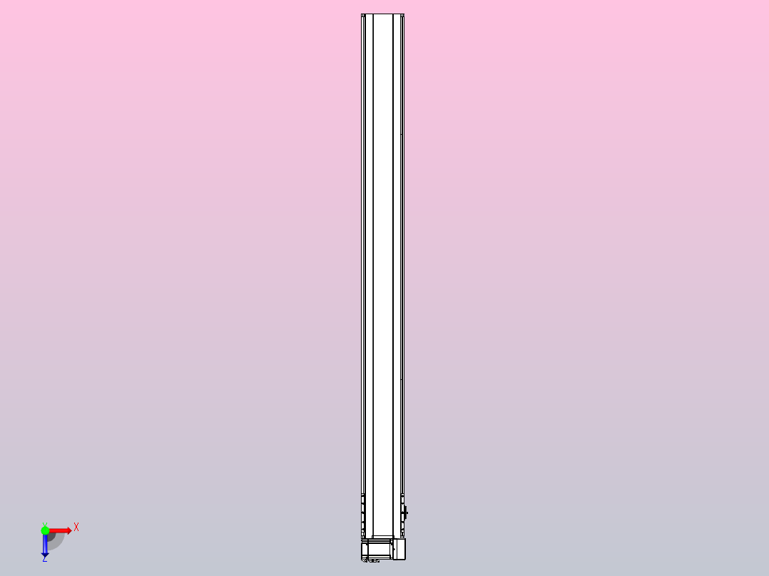 皮带直线轴半封闭可选导轨TPA-HNB-175D-140-L1850-RU-Y-P75-N3俯视图