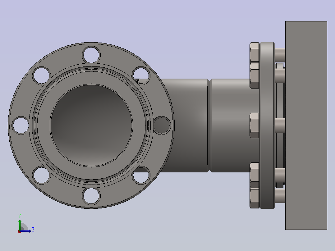 可调节的抽屉组件左视图
