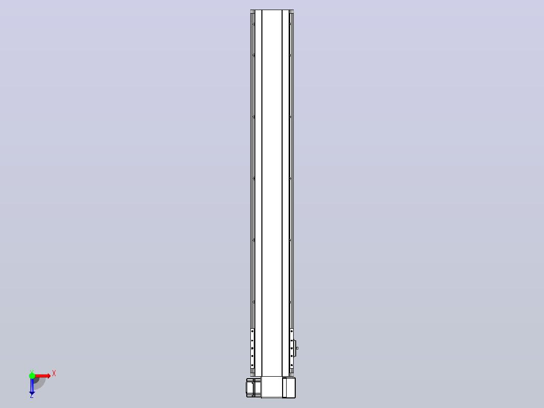 皮带直线轴半封闭可选导轨TPA-HNB-140D-120-L950-RP-C-P40-N3俯视图