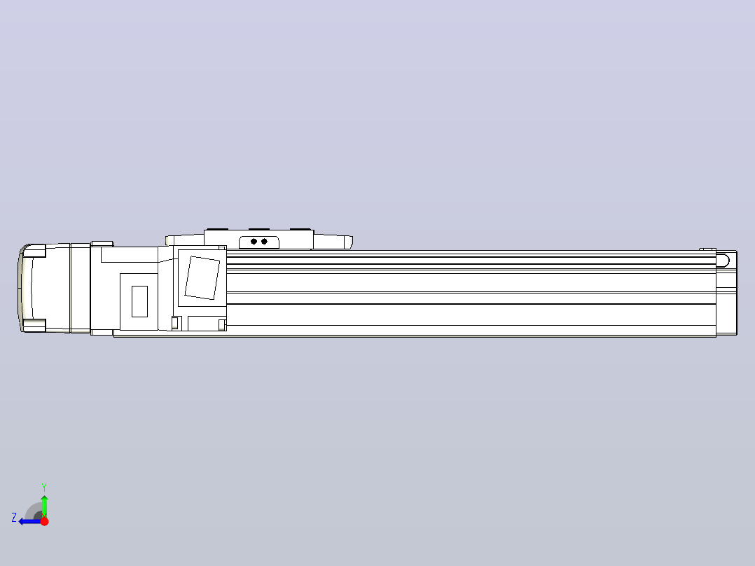 滚珠丝杠直线轴内置导轨TPA-GCR-40-1210C-L150-ML-M10-N3右视图