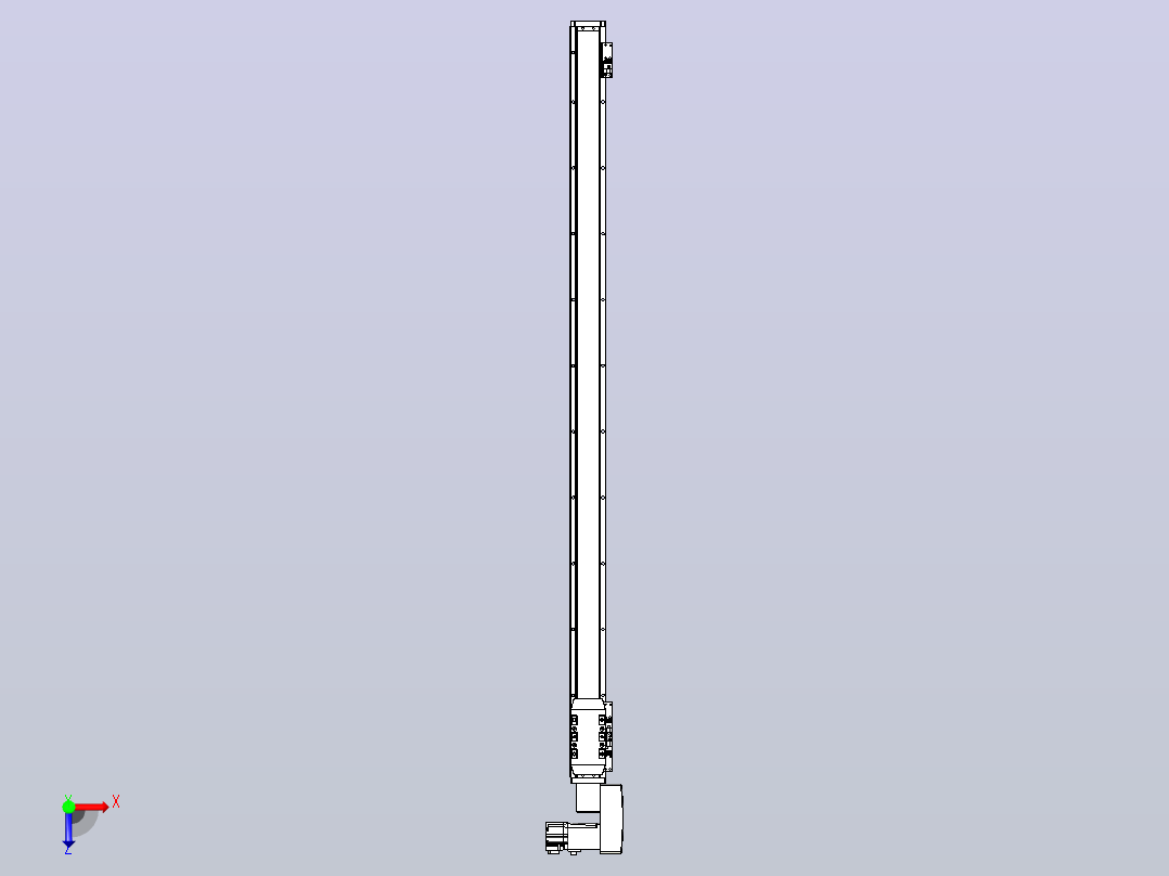 机器人皮带驱动直线轴TPA-GCB-50-P42-L1000-QR-M10-N3俯视图