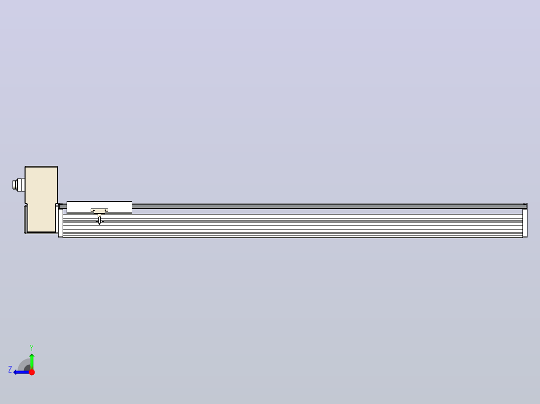 皮带直线轴半封闭可选导轨TPA-HNB-220D-176-L1250-RU-C-P1K-N3右视图