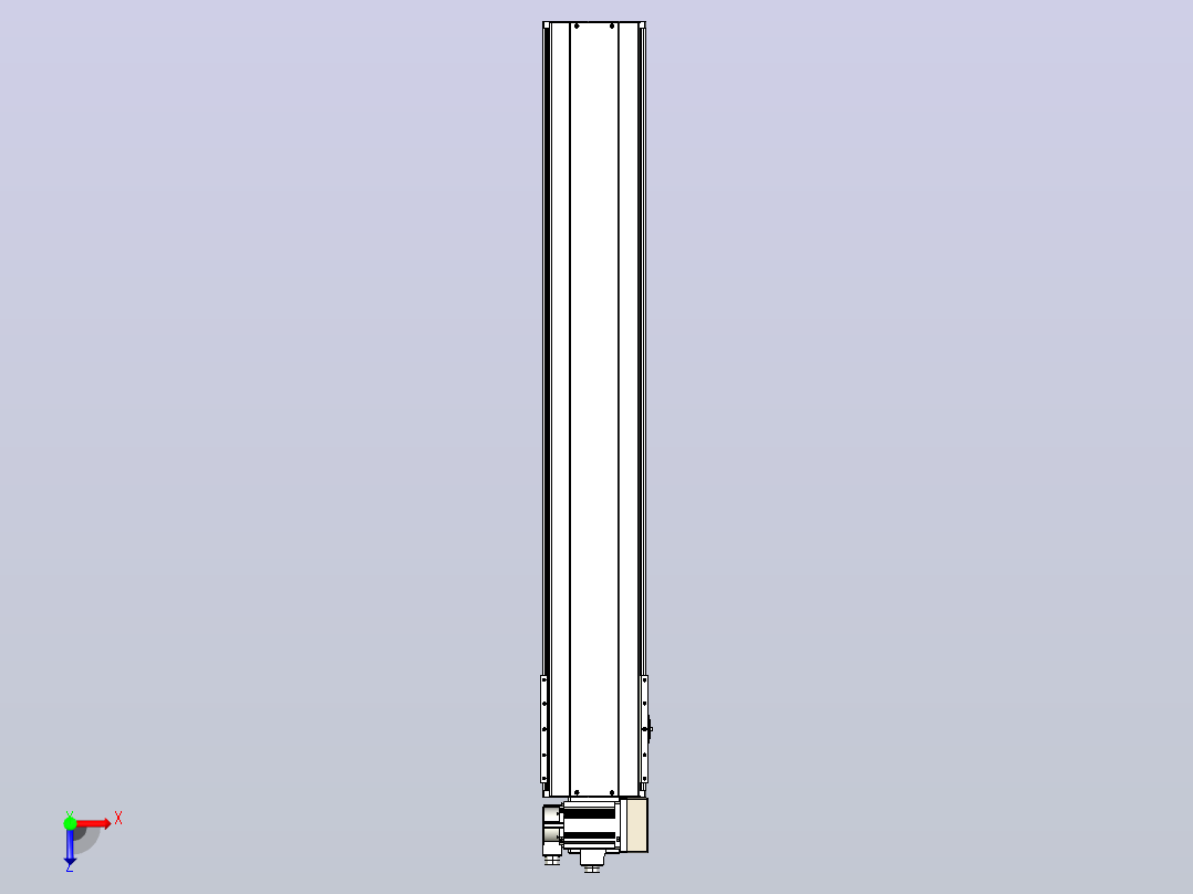 皮带直线轴半封闭可选导轨TPA-HNB-220D-176-L1250-RU-C-P1K-N3俯视图