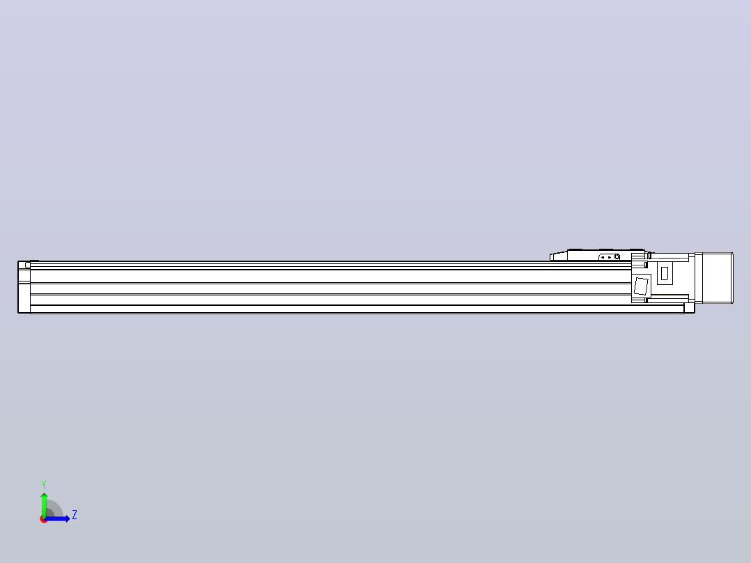 滚珠丝杠直线轴内置导轨TPA-GCR-80-1610C-L600-MR-M40-N3左视图
