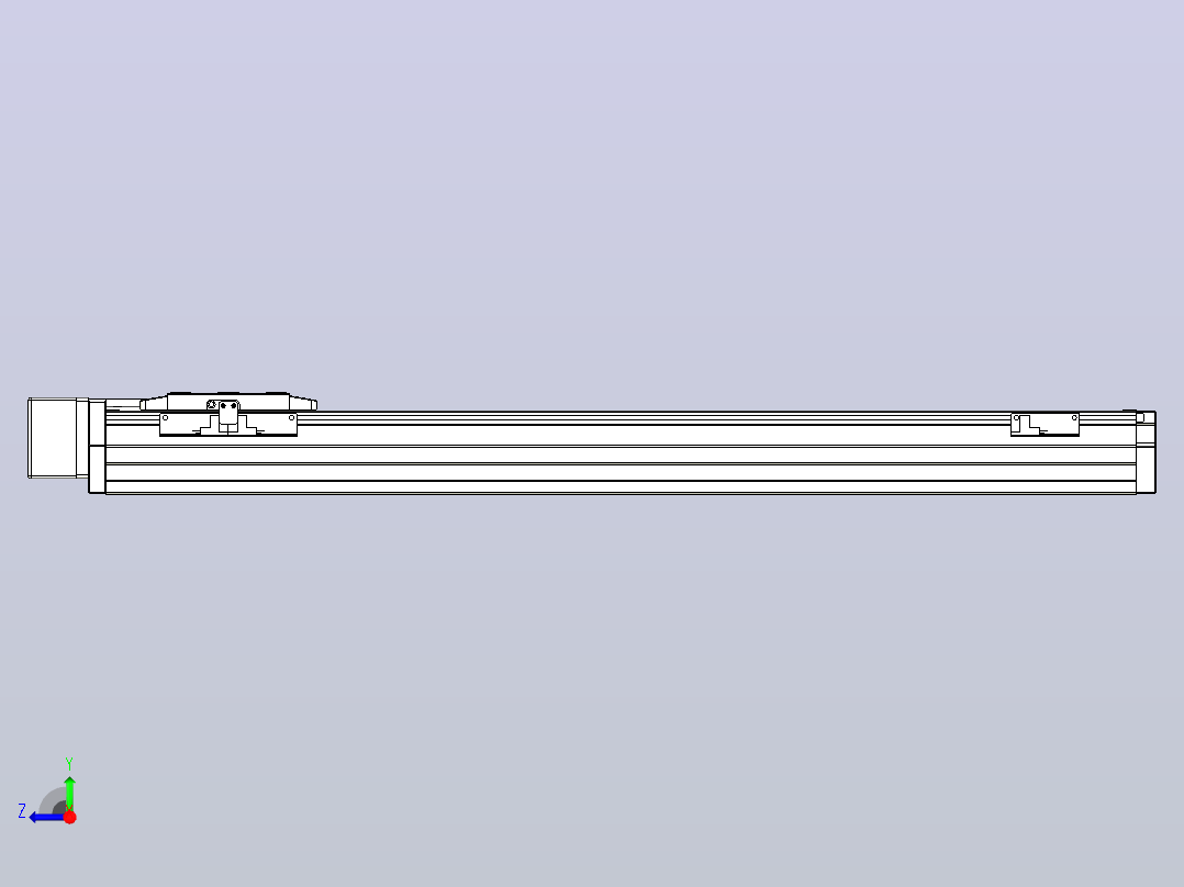 滚珠丝杠直线轴内置导轨TPA-GCR-80-1610C-L600-MR-M40-N3右视图
