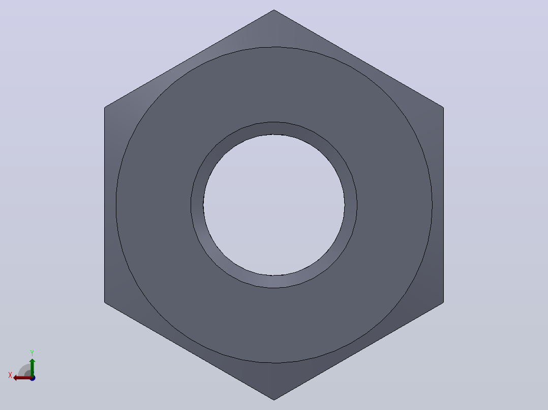 多套GBT39-GBT18230方形和六角形螺母3D模型Solidworks设计后视图
