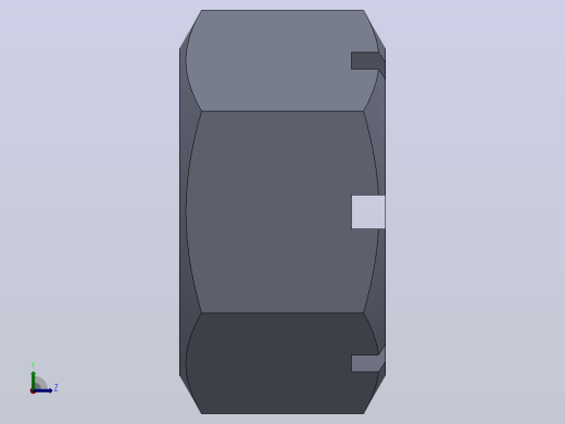 多套GBT39-GBT18230方形和六角形螺母3D模型Solidworks设计左视缩略图