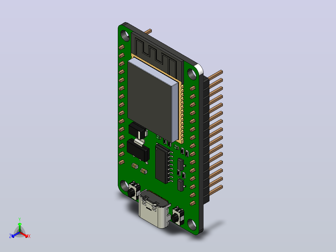 USB型连接器主视图