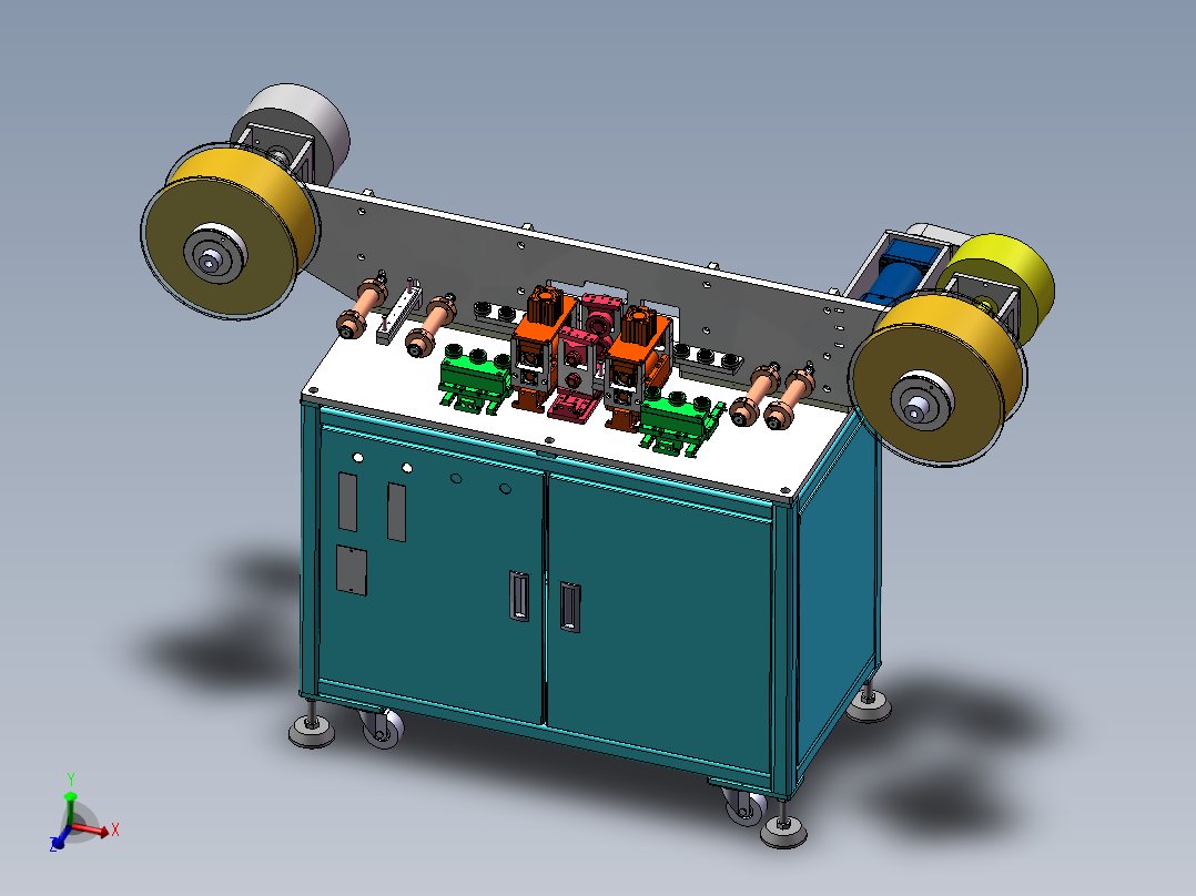 动力电极耳压边除毛刺机（sw17可编辑+工程图+BOM）