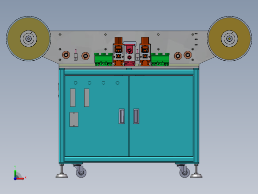 动力电极耳压边除毛刺机（sw17可编辑+工程图+BOM）前视缩略图