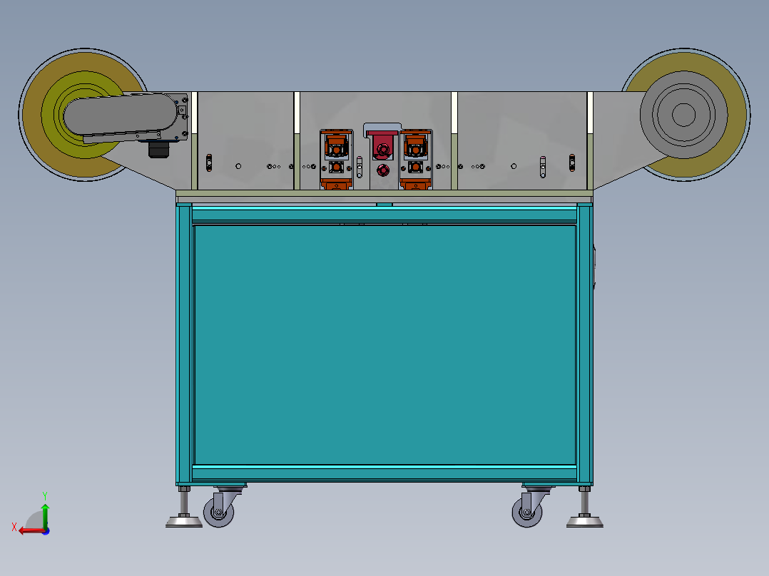 动力电极耳压边除毛刺机（sw17可编辑+工程图+BOM）后视图