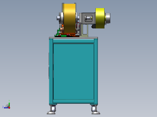 动力电极耳压边除毛刺机（sw17可编辑+工程图+BOM）右视缩略图