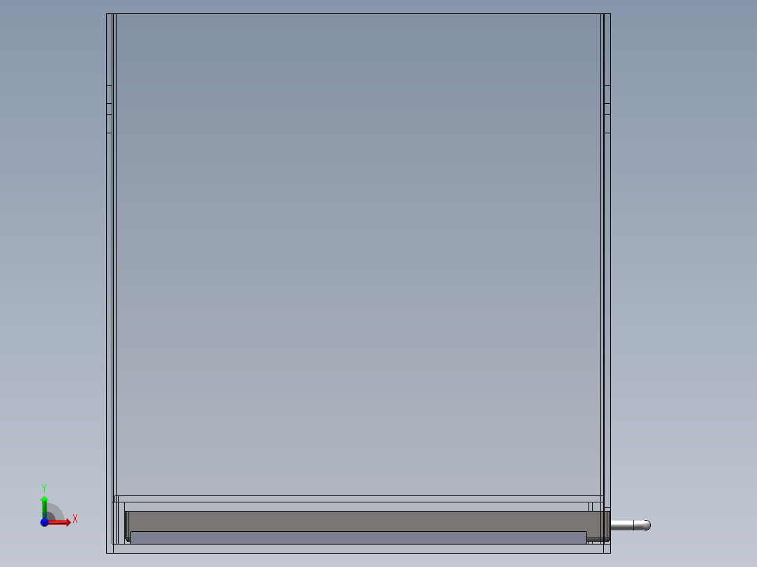 剔片机料箱前视图