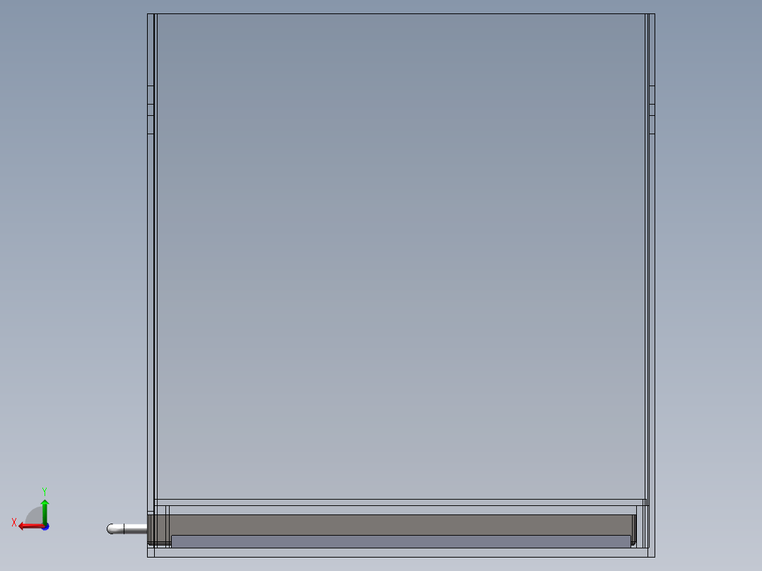 剔片机料箱后视图