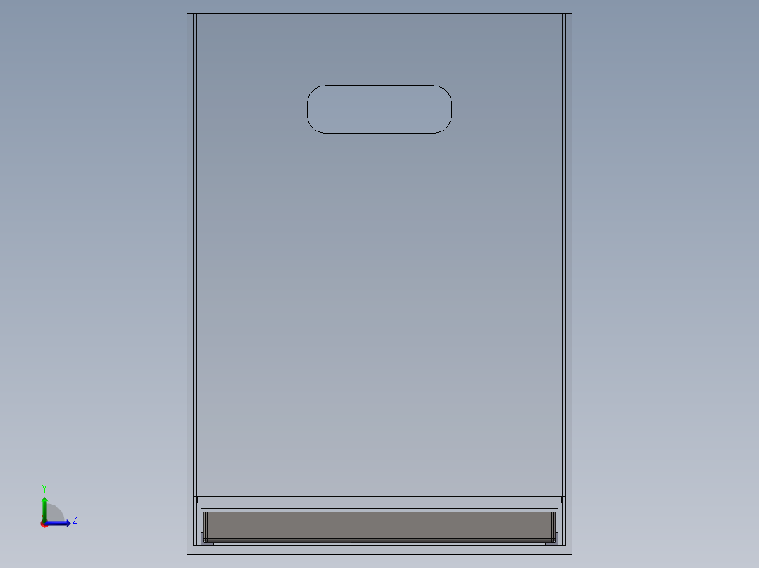 剔片机料箱左视图
