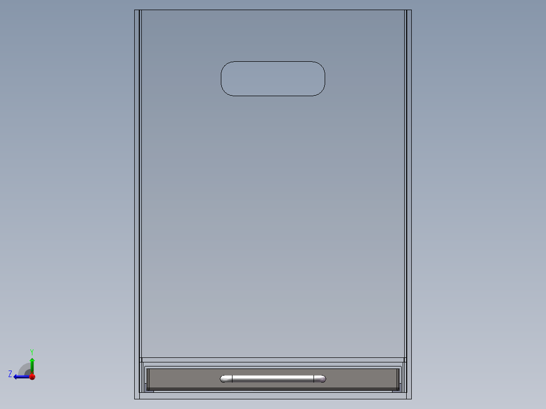 剔片机料箱右视图
