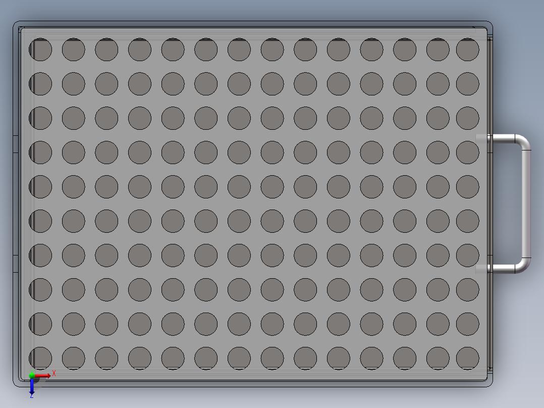 剔片机料箱俯视图