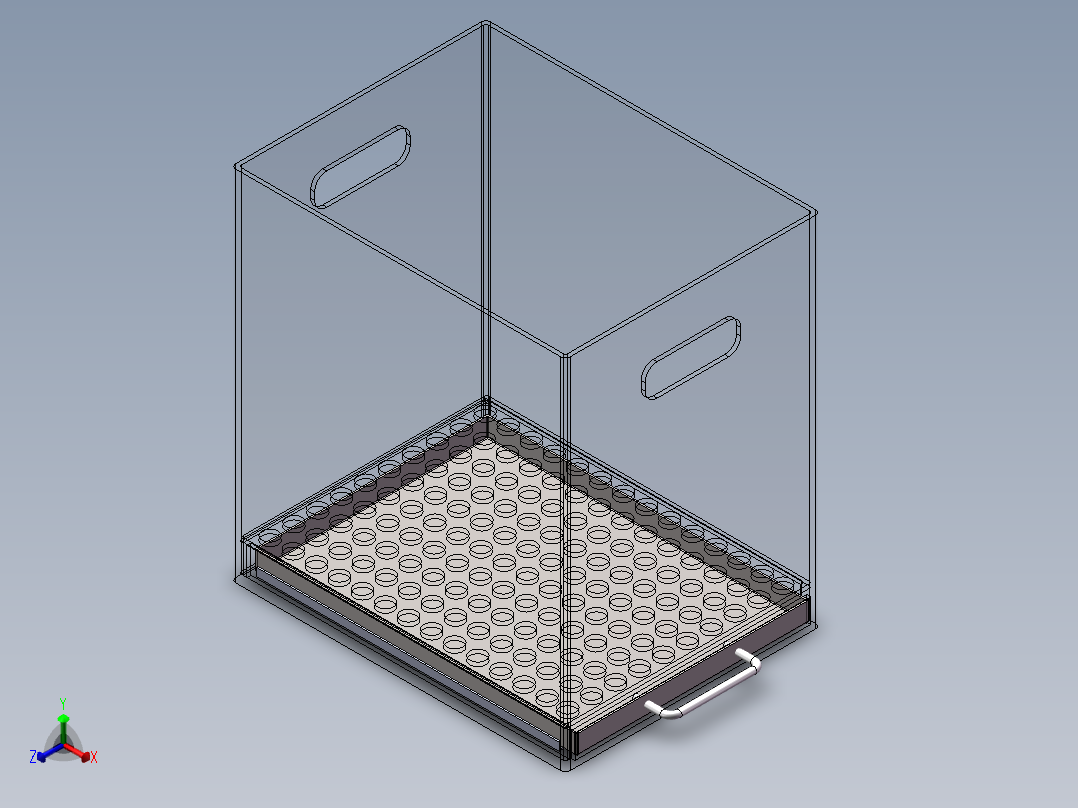 剔片机料箱正等轴测图
