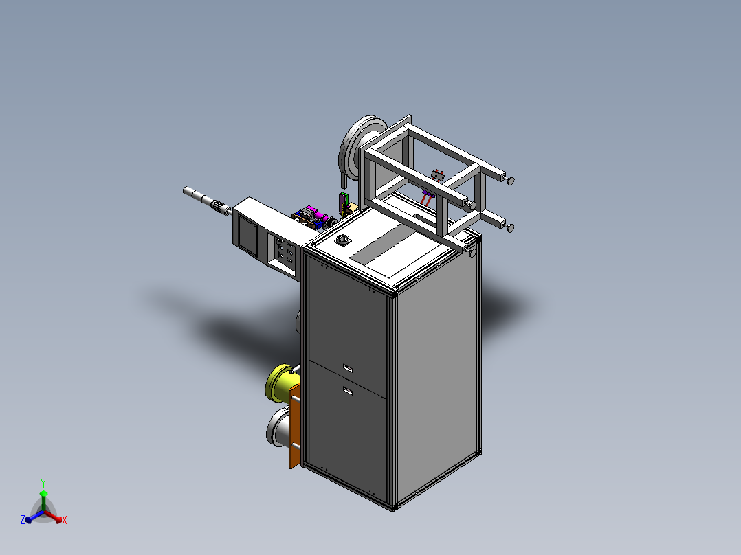 ZDH-CHAZ-001 RJ系列插PIN检测自动机正等轴测图