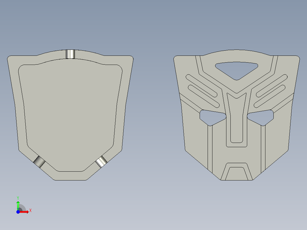 变形金刚烟灰缸前视图