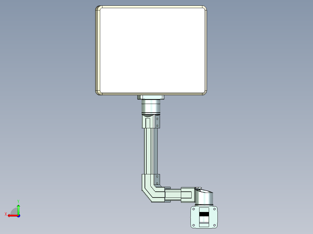 悬臂操作箱3d图纸三维模型后视图