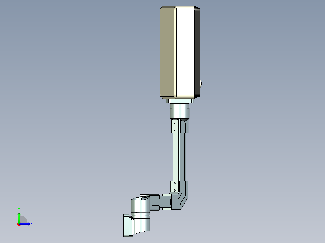 悬臂操作箱3d图纸三维模型左视图