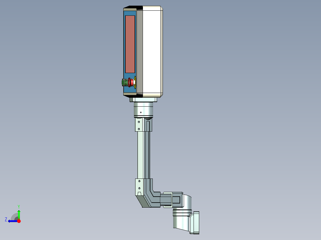 悬臂操作箱3d图纸三维模型右视图