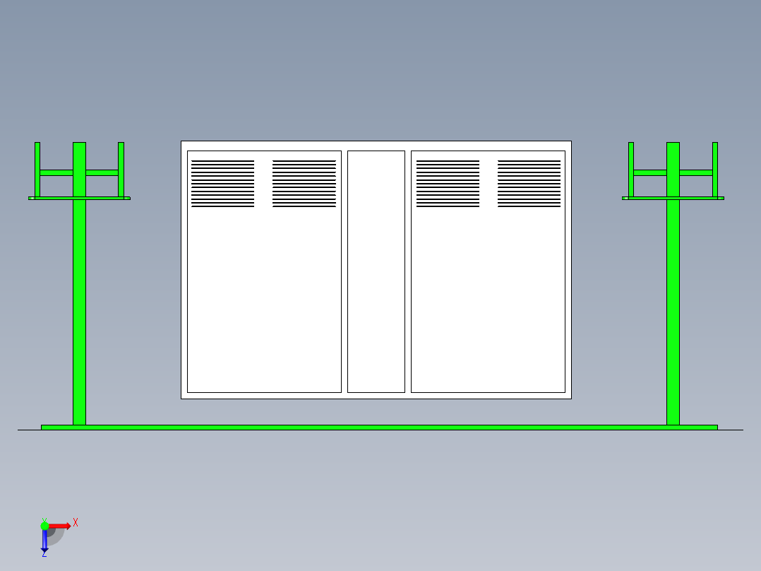 快递柜模型俯视图