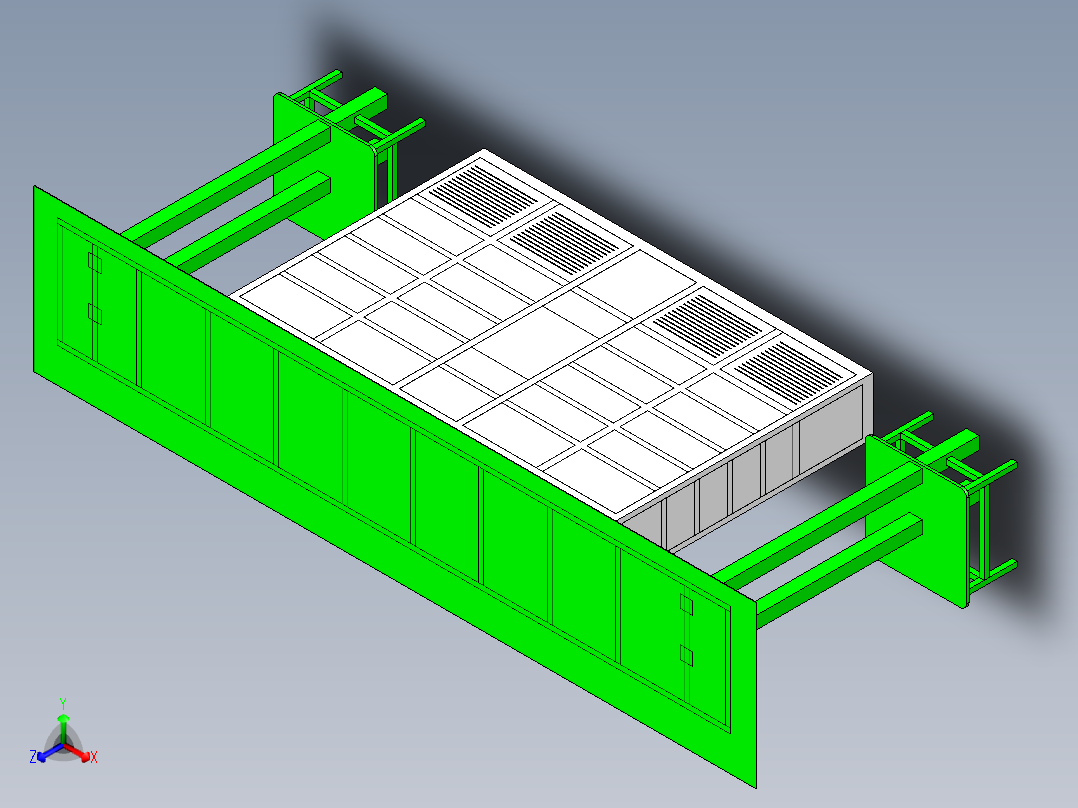 快递柜模型正等轴测图