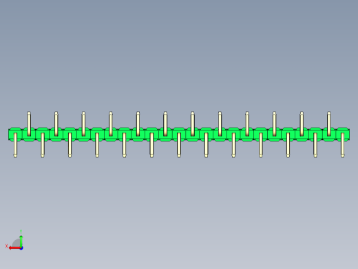 彩色公排针 100mil 2.54mm 系列-DS1022_green_25p_100mil_Type_SMT_R2_rev1.0后视缩略图
