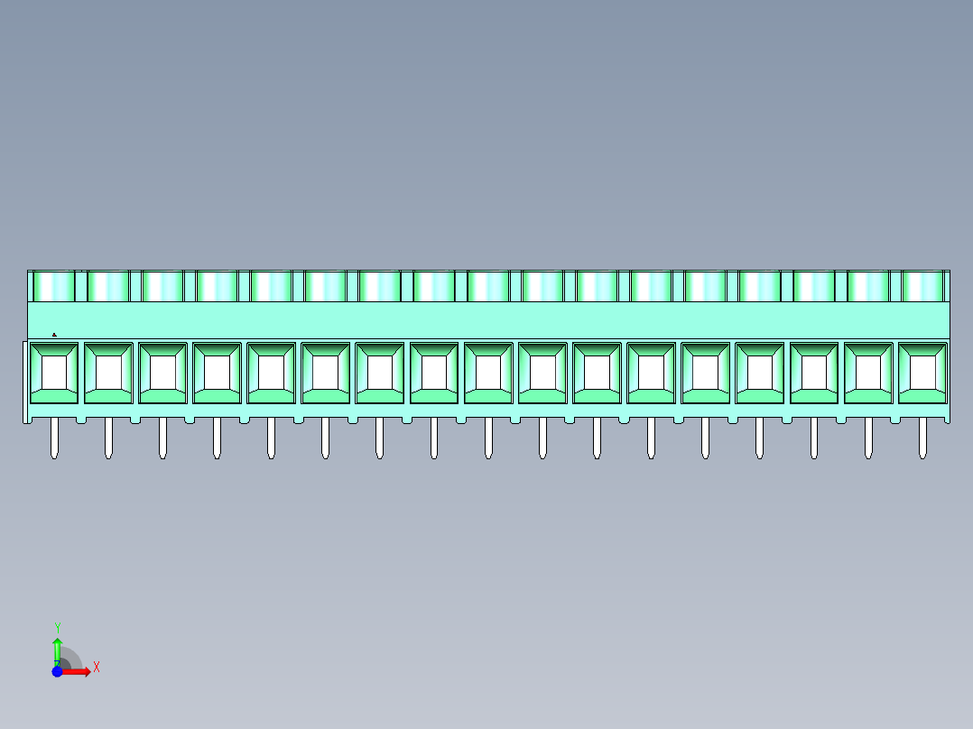 DEGSON DG636 系列 6.357.629.52mm 接线端子-DG636-7.62-17P-14-00AH前视图