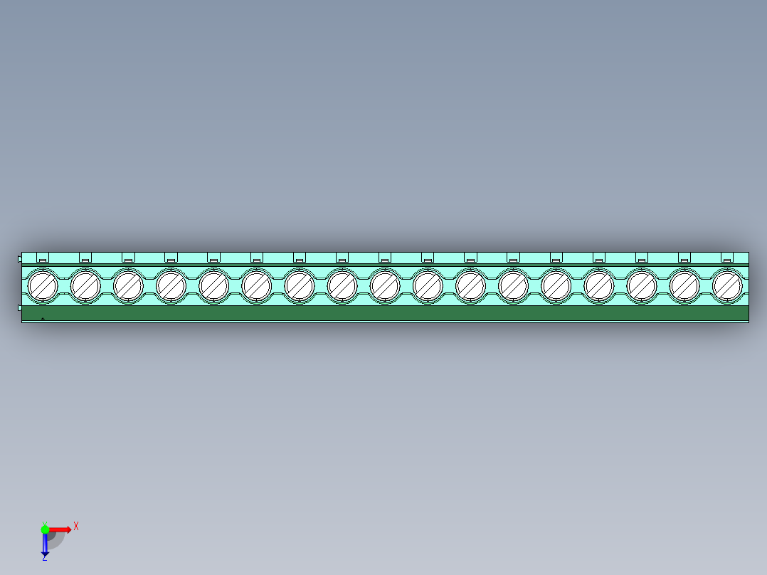 DEGSON DG636 系列 6.357.629.52mm 接线端子-DG636-7.62-17P-14-00AH俯视图