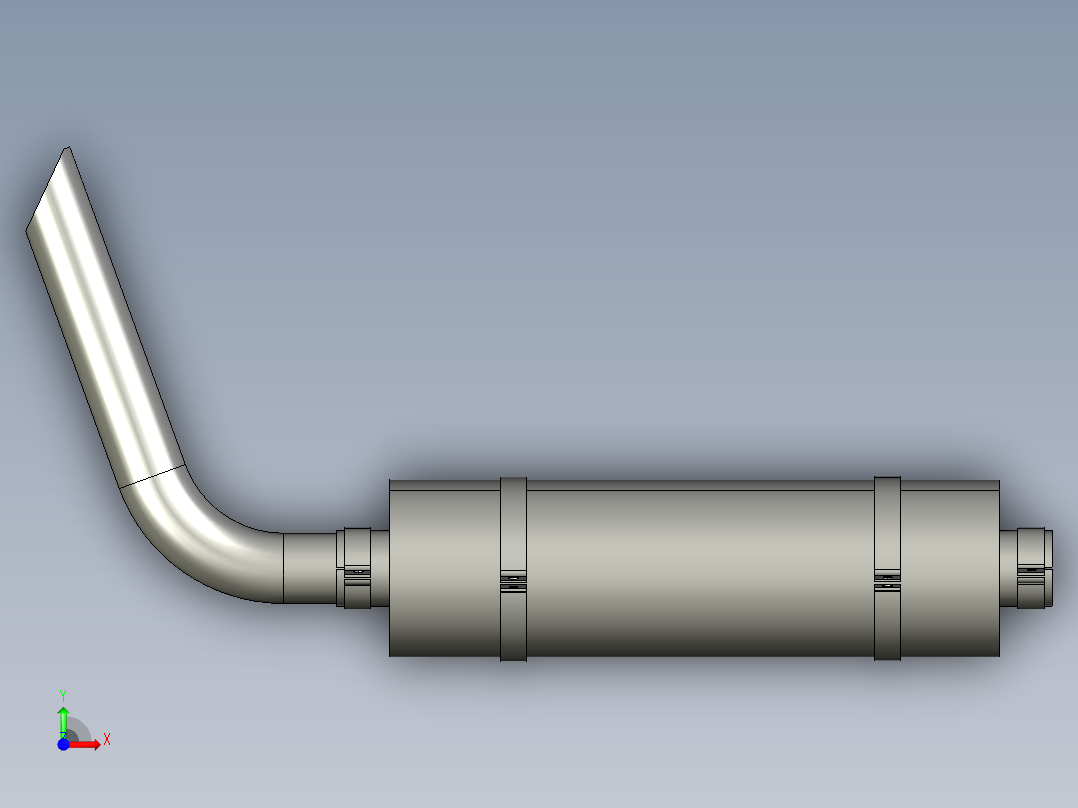 汽车尾气管SILENCIEUX电子设备135CV前视图