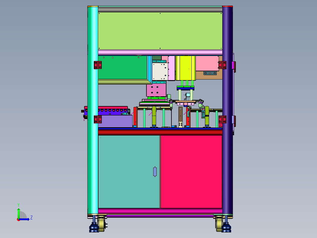 电路基板堆叠机左视图