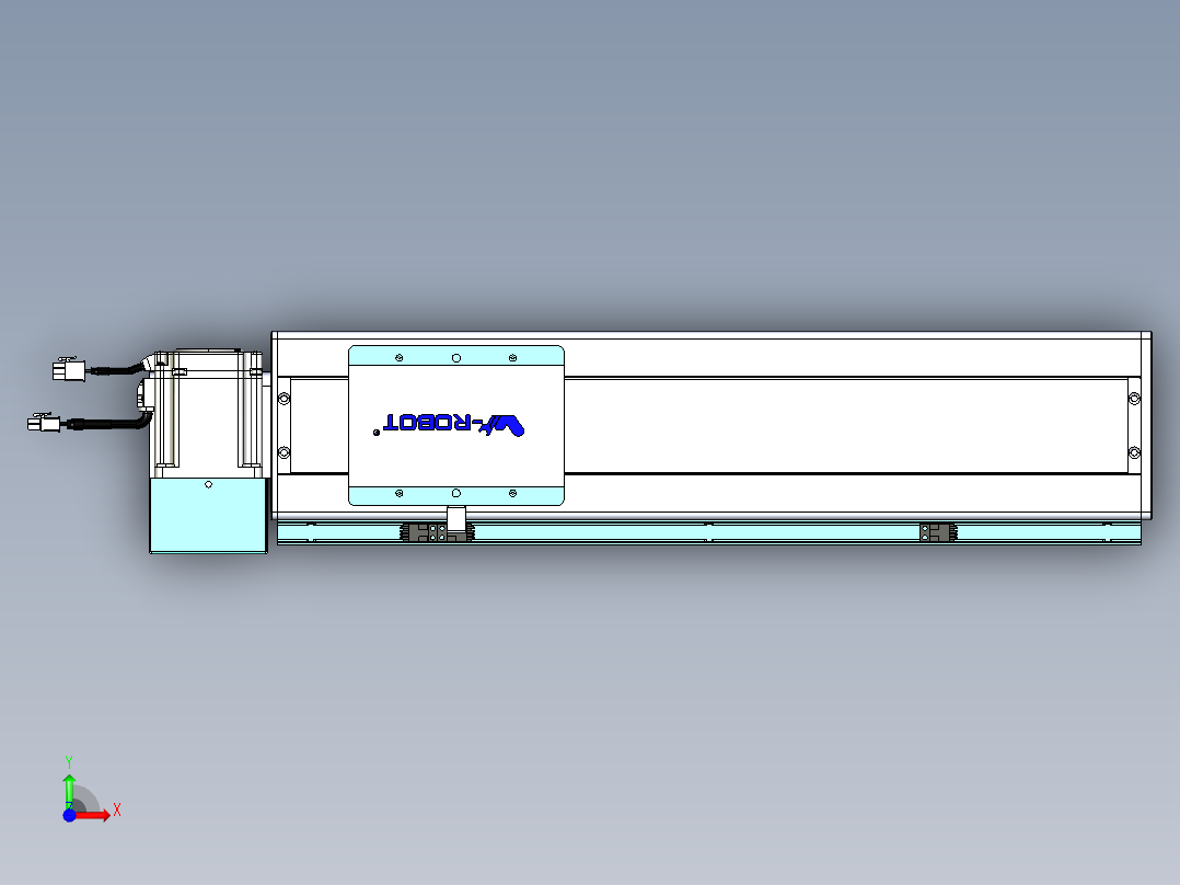 威洛博VBC同步带传动一无尘环境VBC14-L45-S350-BLU-ZP75-C3前视图