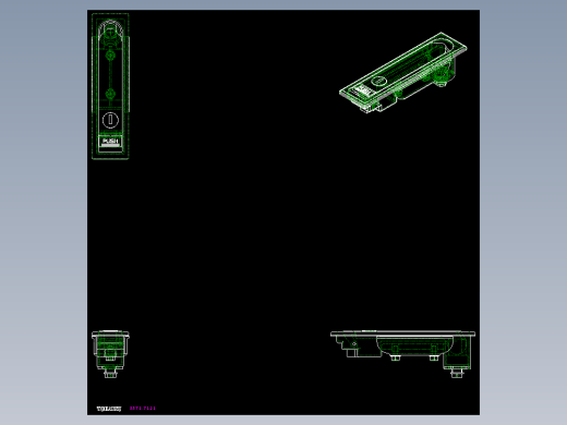 防水平面把手(A)5571-2D多系列多零件图纸模型
